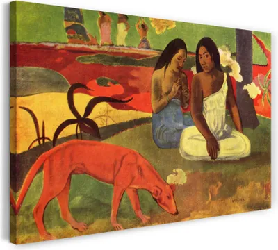 Produktbild von Leinwandbild (120x80cm): Paul Gauguin - Arearea, echter Holz-Keilrahmen inkl. Aufhänger, handgefertigt in Deutschland