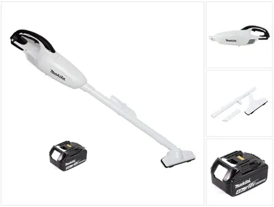 Image de Makita DCL 180 M1 W Aspirateur à batterie 18 V blanc + 1x batterie 4,0 Ah - sans chargeur