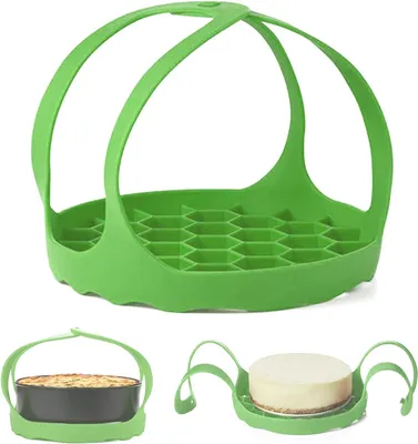 Produktbild von Silikon Dampfgestell, antihaftbeschichtet, hitzebeständig, tragbar, für Schnellkochtöpfe