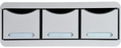 Immagine prodotto di Exacompta TOOLBOX, modulo portaoggetti con 3 cassetti, color grigio chiaro