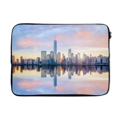 Produktbild von MuchoWow® Laptop Hülle 14 ZollNew York - Wasser - Skyline Laptoptasche - Laptoptasche - Stoßsicher - Schutzhaube