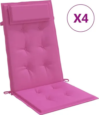 Produktbild von vidaXL Hochlehner-Auflagen 4 Stk. Rosa Oxford-Gewebe