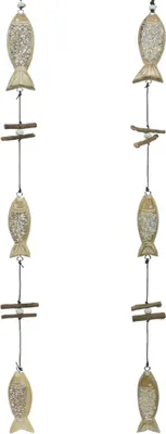 Produktbild von Girlande Holzgirlande maritim mit Fisch L 105cm Stückpreis