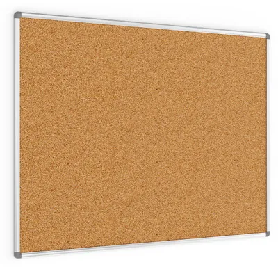 Immagine prodotto di Bacheca in sughero (cornice in alluminio) 120x90 cm