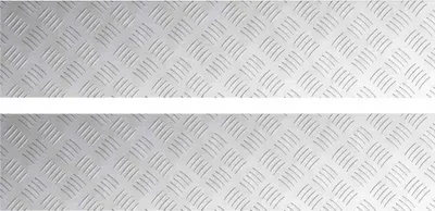 Image de vidaXL Escalier Marche à angle droit 2 pcs Argent 90 x 20 cm Aluminium