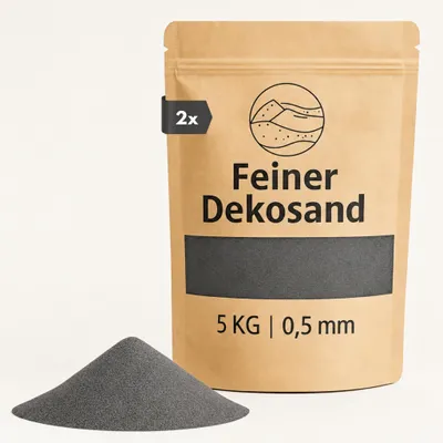 Produktbild von Deko-Sand anthrazit 10 kg für Vasen, Gläser & Streudeko