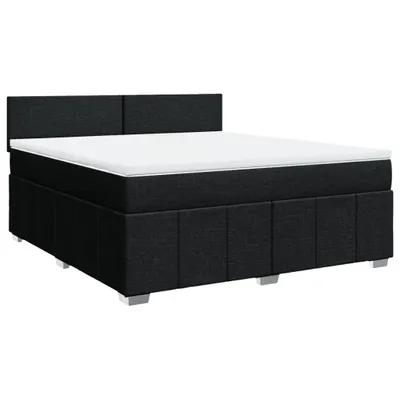 Produktbild von vidaXL Boxspringbett mit Matratze Schwarz 180x200 cm Stoff