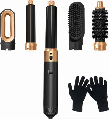 Produktbild von AIORBER Fünf-in-Eins Multifunktions Heißluft Kamm, Verschiedene Aufsätze, automatischer Lockenwickler, Föhnbürste, Glättbürste, Föhn und Lockenstab