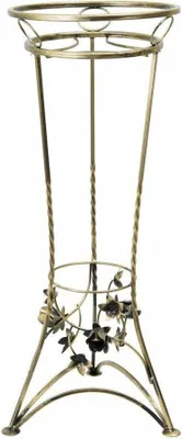 Produktbild von HowHomely Antik Pflanzenständer, Blumenhocker aus Metall Gold 72 cm Höhe - Blumenständer für Balkon Garten Terrasse