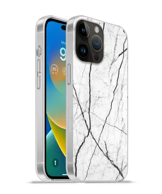 Produktbild von MuchoWow® Handyhülle Schutzhülle Hülle für Apple iPhone 14 Pro Max Marmor - Schwarz - Weiß Silikon Softcase Handy Hülle - Hardcover