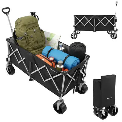 Produktbild von Transportwagen, faltbares Design, hohe Tragfähigkeit, schwarz