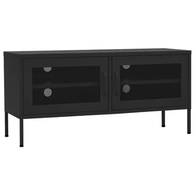 Obrázok produktu pre vidaXL TV skrinka čierna 105x35x50 cm oceľ