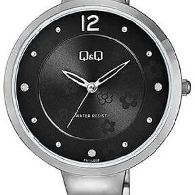 Produktbild von Q&Q Damen Analog Armbanduhr F611J202Y mit Quarzwerk, 34 mm und Datumsanzeige