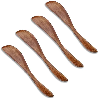 4er-Set Holz-Buttermesser für Butter, Marmelade & Käse