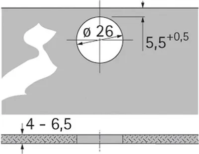 Produktbild von Intermat Glastürscharnier (Intermat 9904), vorliegend, Öffnungswinkel 95GRAD