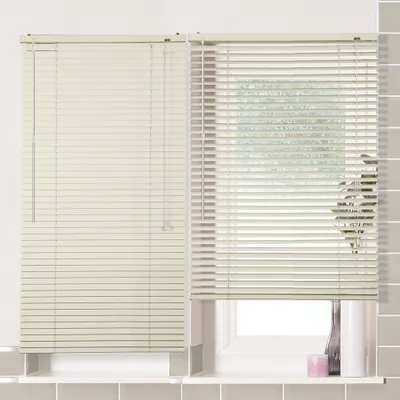 Produktbild von Sekey Alu-Jalousie Creme 90×220 cm Aluminium-Jalousie ohne Bohren 25mm Alu-Lamelle Fenster Rollo Klemmfix inkl Montagematerial
