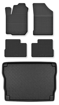 Produktbild von Gummimatten + Kofferraumwanne für Kia Cee'd I 2006-2012 (Schrägheck) – Schwarz, Semi-Universal, angepasst – Wielganizator Semi-Universal