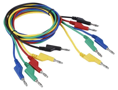 5 Bananenstecker-Kabel 1 m 4 mm für Multimeter