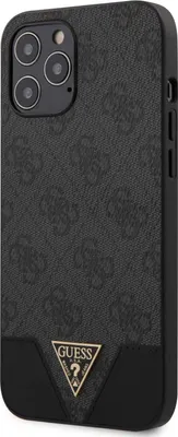 Produktbild von Guess Apple Taška GUHCP12MPU4GHBK iPhone 12/12 Pro grau/grau Hartschale 4G Triangle Collection