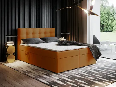 Produktbild von Boxspringbett mit Bettkasten Ewora 130x200 cm Pocket, Polsterbett, Bettgestell, Doppelbett, Stauraum, Schlafzimmer