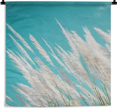Produktbild von MuchoWow® Wandteppich Wandbehang Pampasgras - Pflanze 60x60 cm Tapisserie Dekoration Wandtuch - Dekorationen - Wand Decke