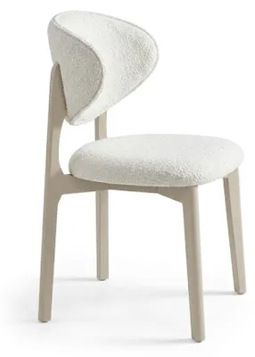 Immagine prodotto di Sedia da pranzo bouclé, confortevole, design, imbottita, moderna