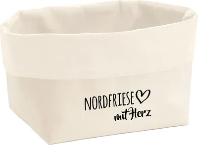 Produktbild von Huuraa Organizer Nordfriese mit Herz 3 Liter Medium Canvas Baumwolle Utensilo Geschenkidee