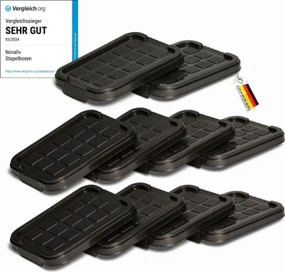 Produktbild von Novaliv 10x Ersatzdeckel für Novaliv 2 Liter mit Clipverschluss 19x14 cm Antrazit