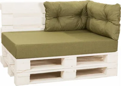 Produktbild von Kissen-Set | Palettenkissen 120x60 Sitz und 2 Stk. 60/40 Grün Kissen | Palettenkissen outdoor | Setgarten