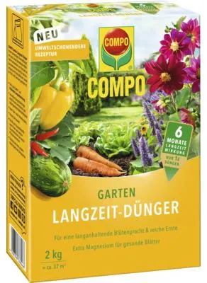 Immagine prodotto di COMPO Garden concime a lento rilascio per piante da giardino, effetto a lungo termine per 6 mesi, 2 kg, 37 m², 26050