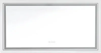 Obrázok produktu pre Zámecké kúpeľňové zrkadlo - obdĺžnikové, 151x78 cm - s LED osvetlením, stmievateľné a proti zahmlievaniu - do kúpeľne a na líčenie