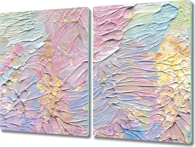 Produktbild von Coloray Hackbrett Kochplattenabdeckung Herdabdeckplatte 2x40x52 cm Schneidebrett Küchenbrett - Malerei