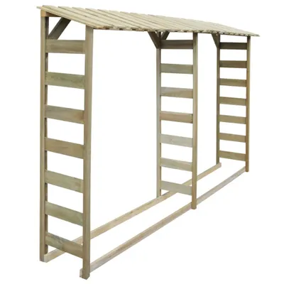 Zdjęcie produktu dla vidaXL Szopa na drewno opałowe 300×44×176 cm Impregnowane drewno sosnowe