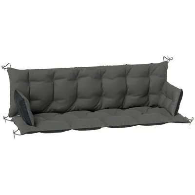 Produktbild von 3 Sitzer Bankauflage,180x110x8cm Bankkissen mit Bändern,Sitzkissen,Outdoor/Indoor Stuhlkissen, Sitzauflage, Sitzpolster, Bankpolster für Gartenmöbel