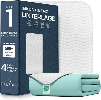 Produktbild von Unterlage 75x90 cm – Wasserdichte, waschbare Matratzenschoner – Inkontinenzunterlage – Schutz vor Nässe für Babys und Kinder