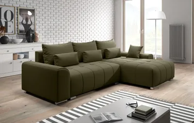 Obrázek produktu pro Rohová rozkládací sedačka RANDA - khaki