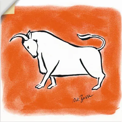 Produktbild von ARTland Wandbild, selbstklebend Serie Sternzeichen Stier Größe: 30x30 cm