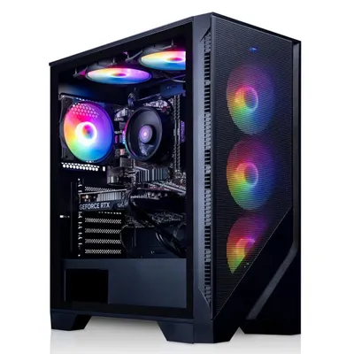 Produktbild von Gamer PC Komplett Set AMD Ryzen 7 5700 8x 4.6 Ghz 32GB Ram 500GB SSD Radeon 27" TFT 1ms Gaming RGB Tower Windows 11 Pro