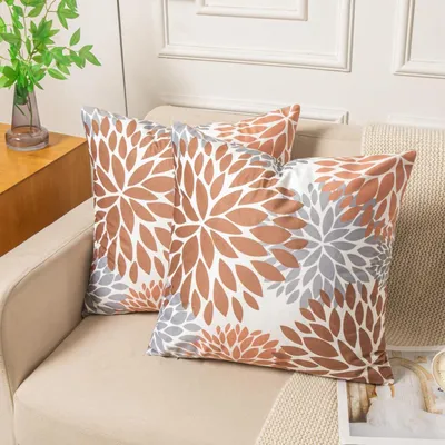 Produktbild von Kissenbezug Samt 40x40 cm Beige/Grau Braun 2er Set