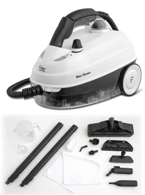 Obrázek produktu pro Fakir 41005250, Přenosný parní čistič, 1,6 l, Bílá, Knoflíky, 6 m, 1600 ml