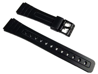 Obrázek produktu pro Náhradní řemínek Casio pryskyřice černý 18 mm | F-105W F-91W F-94