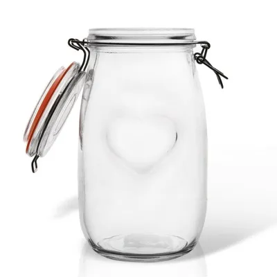 Produktbild von Orion Einmachglas mit Bügelverschluss patentierter Glasbehälter BELA 1,5l HERZ