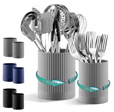 Productafbeelding van Omgoods - Keuken Gereedschap Houder Set van 2 - Rotatie Houder voor Keuken en Kantoor