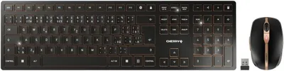 Produktbild von CHERRY DW 9000 SLIM, Volle Größe (100%), Kabellos, RF Wireless + Bluetooth, Schwarz, Bronze, Maus enthalten