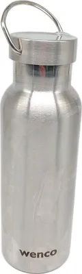 Produktbild von Wenco Trinkflasche Edelstahl 0,5l isoliert auslaufsicher Teesieb BPA frei silber Thermoskanne; Kalte und heiße Getränke
