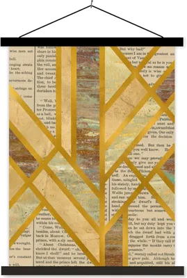 Produktbild von MuchoWow® Textilposter Gold - Marmor - Luxus 60x80 cm mit schwarzem Rahmen - Plakathalter