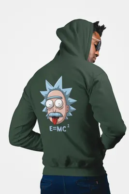 Produktbild von D&B Unisex Hoodie ZIPMO00054 Rick And Morty Waldgrün-Größe L