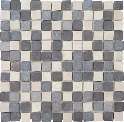 Zdjęcie produktu dla Płytki kamienne Vigo T690, marmurowe płytki z kamienia naturalnego, 11 sztuk po 30x30cm = 1sqm ~ szaro-biały