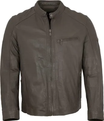 Produktbild von Jilani Collection - Herren Lederjacke Lammnappa grau : 30