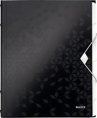 Produktbild von Leitz Ordnungsmappe WOW 46330095 DIN A4 6Fächer PP schwarz